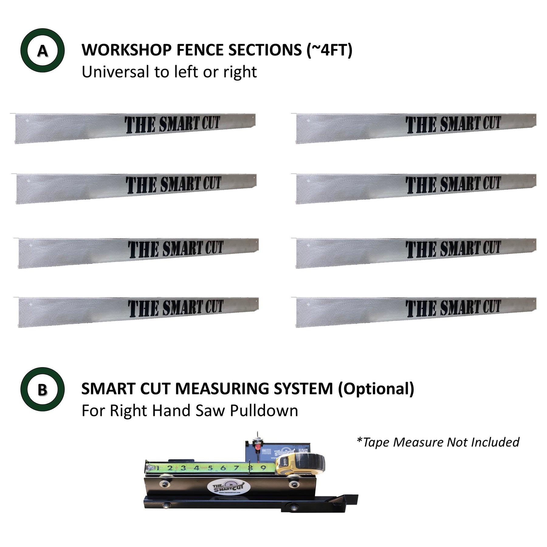 Smart Cut Workshop Woodworking with Fixed Miter Saw Fence and Measuring System ...
