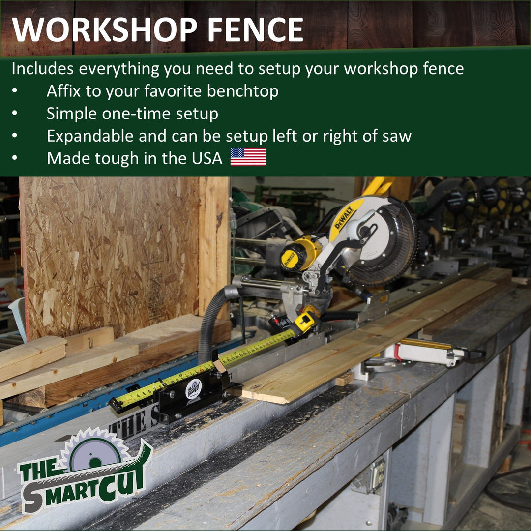 Smart Cut Workshop Woodworking with Fixed Miter Saw Fence and Measuring System ...