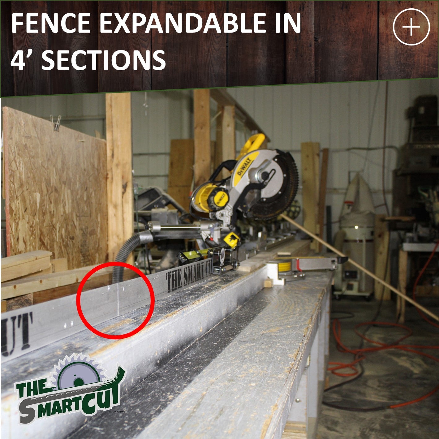 Smart Cut Workshop Woodworking with Fixed Miter Saw Fence and Measuring System ...