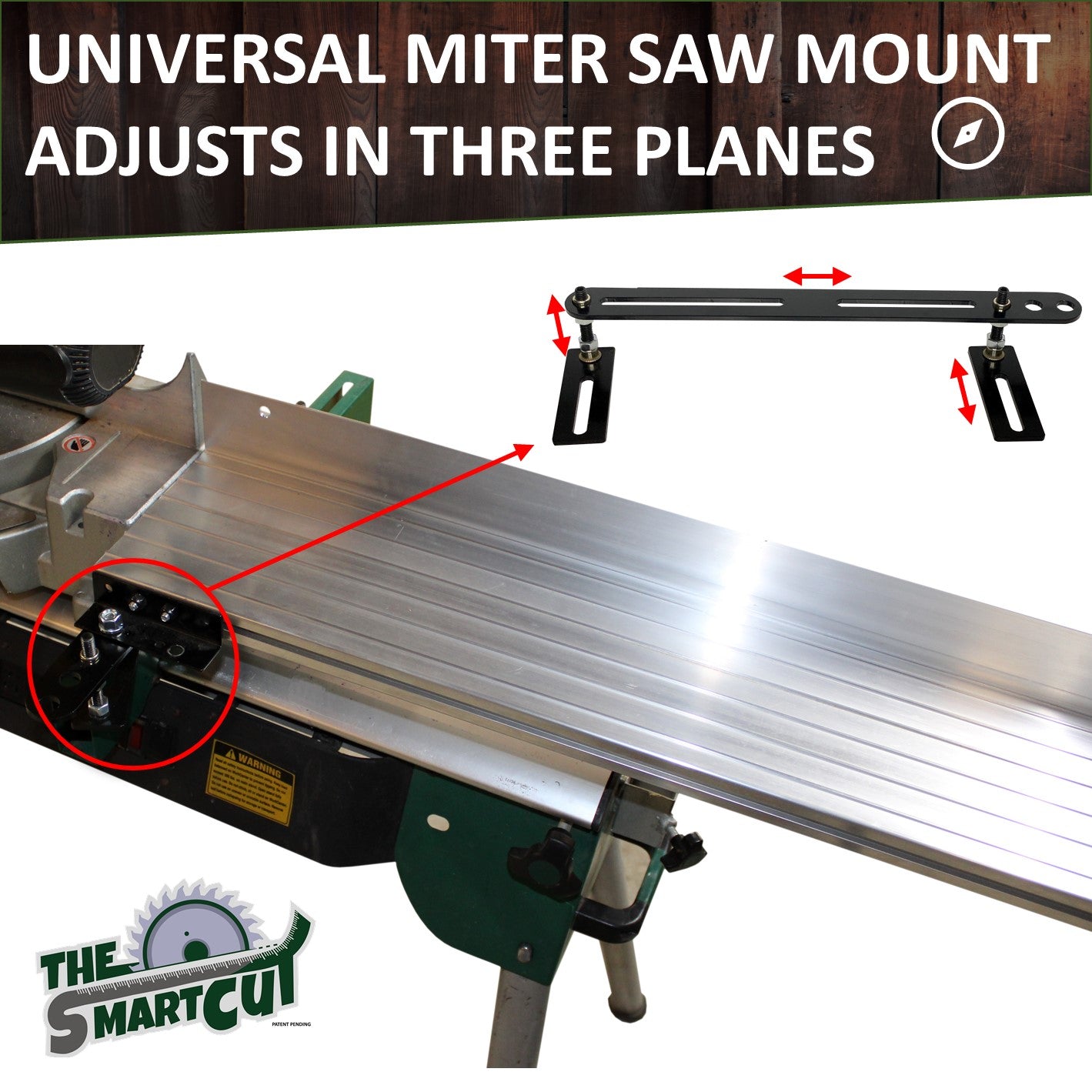 The Smart Cut | Miter Saw Table Fence And Measuring System